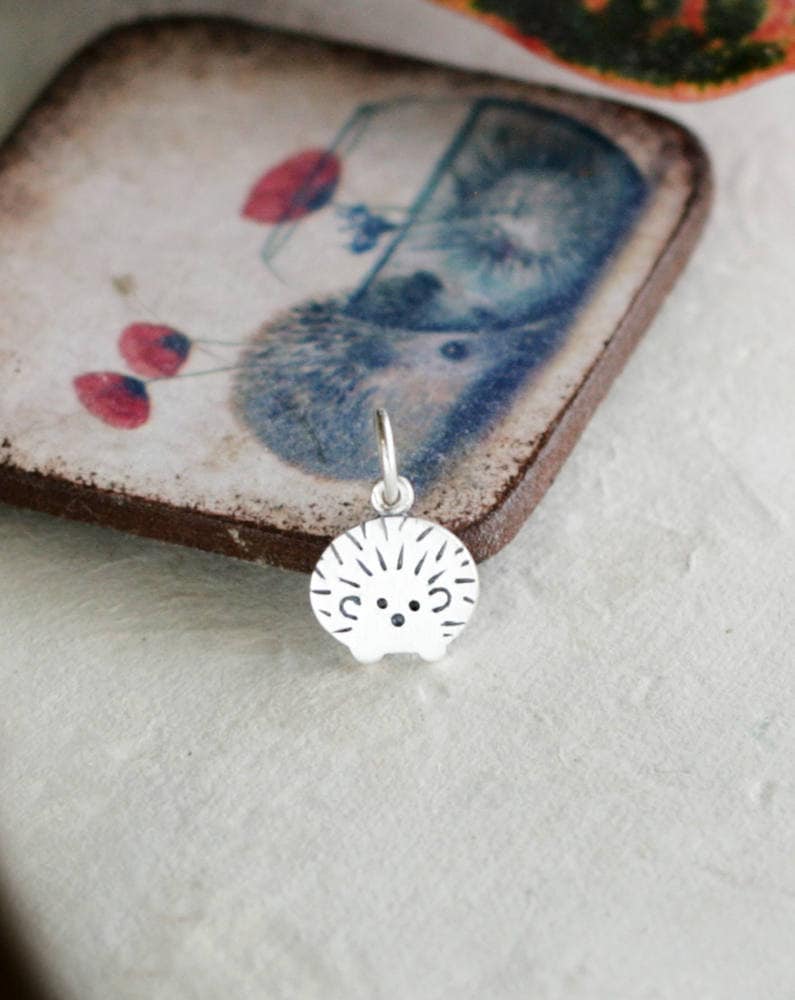 Igel Anhänger Aus Sterling Silber Waldtier Schmuck Igel Anhänger Aus Sterling Silber Waldtier Schmuck von TOTOanimals