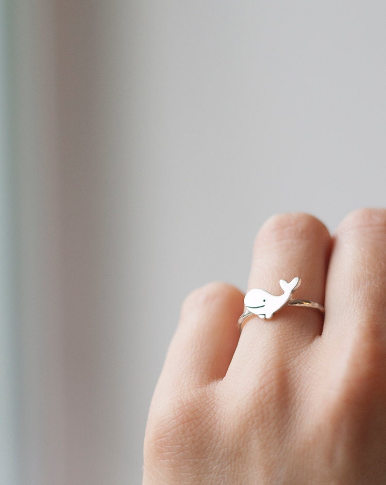 Handgemachter Silber Wal Ring von TOTOanimals
