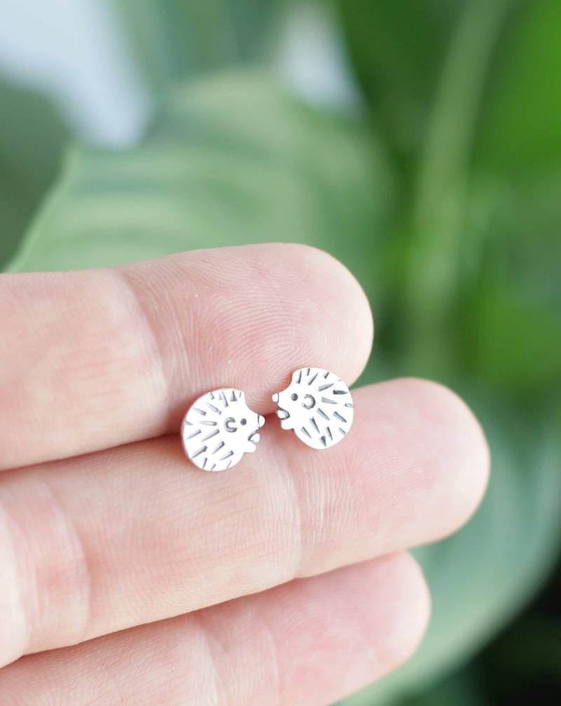sterling Silber Igel Ohrstecker Tier Geschenk von TOTOanimals