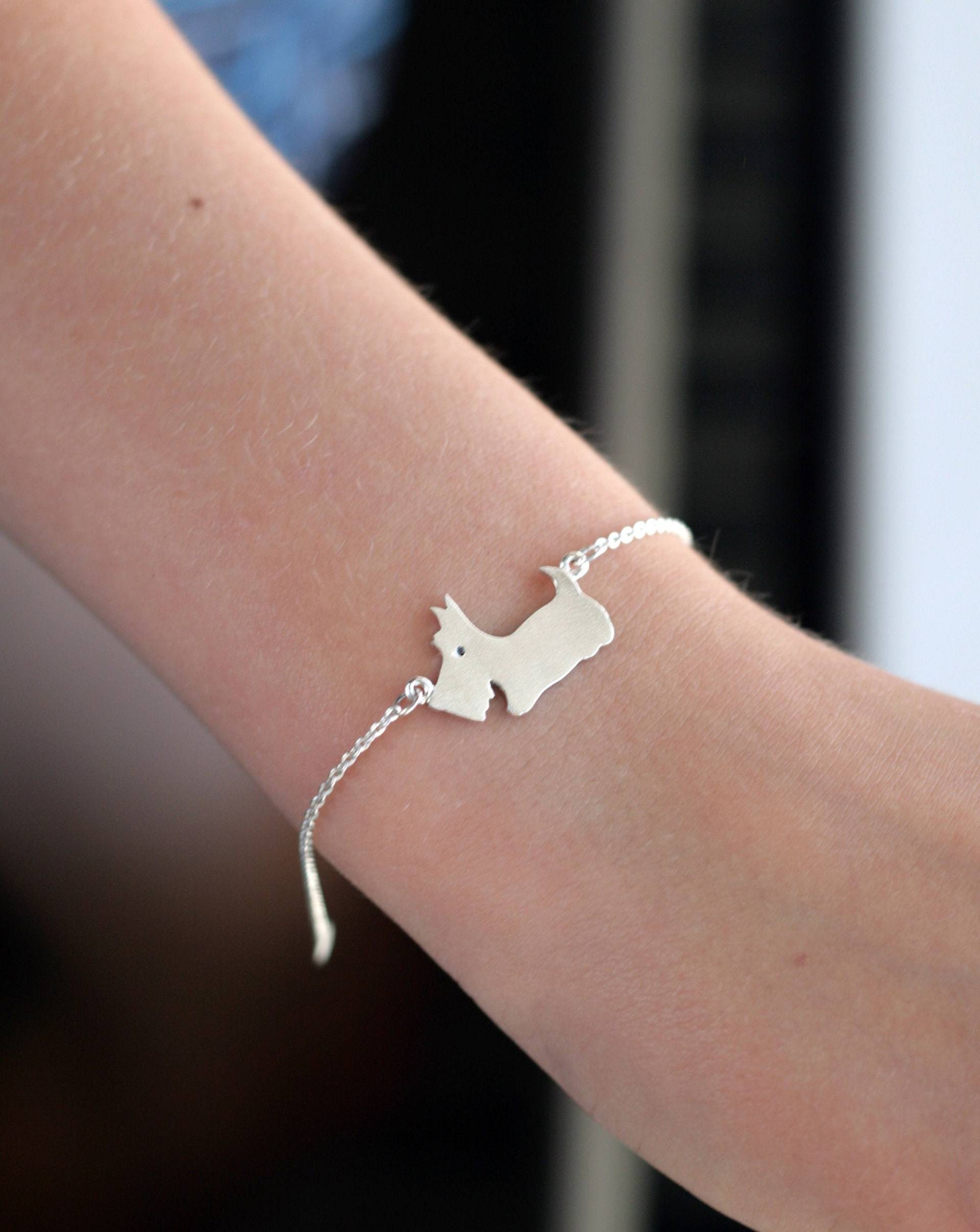 sterling Silber Scottish Terrier Armband Scottie Dog Geschenk Für Hundeliebhaber von TOTOanimals