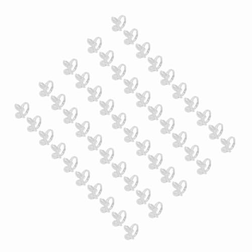 TOUISEDGI Nail Chart Ring 50Pcs Set Color Display Tool for Manicure False Tip Polish Gel Practice ABS Butterfly Flower Nail Chart Rings (4) von TOUISEDGI