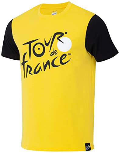 TOUR DE FRANCE Zweifarbiges T-Shirt – Offizielle Kollektion für Radsport, Gelb/Schwarz, M von Tour de France
