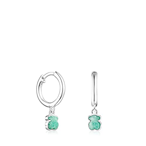 Ohrringe Cool Color aus Silber und Amazonit, Sterling Silber von TOUS