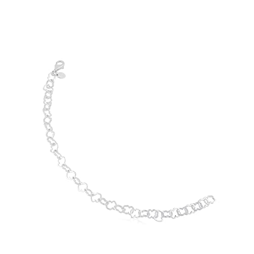 TOUS Armband aus Sterlingsilber für Damen mit Karussell-Bären-Muster 0,8 cm, 19 cm lang, klassisch und elegant, Karussell-Kollektion von TOUS