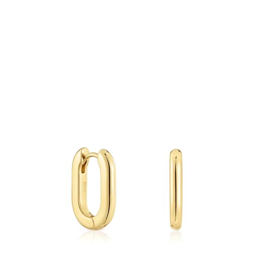 TOUS Basics Kollektion Basics Damenohrringe mit 18-karätigem Gold auf Sterlingsilber 2 mm von TOUS