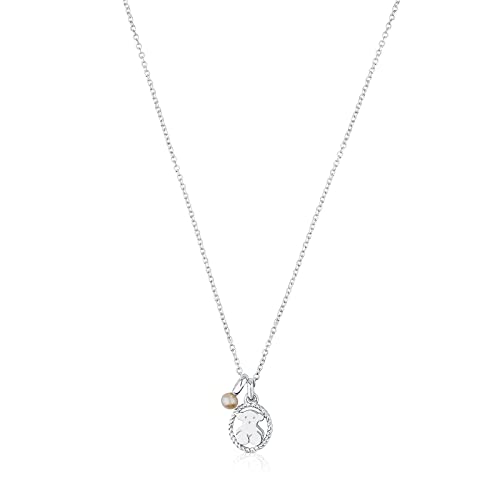 TOUS Halskette aus Sterlingsilber mit Zuchtperle 1,2 cm für Damen, Länge 45cm, vielseitig und elegant, Cameo Kollektion TOUS Halskette aus Sterlingsilber mit Zuchtperle 1,2 cm für Damen, Länge 45cm, vielseitig und elegant, Cameo Kollektion von TOUS