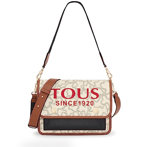 TOUS Damen Bandolera M. Audree K Icon Multi Umhängetasche, Mehrfarbig, Beige von TOUS