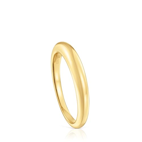 TOUS Glatter Ring mit 18-karätigem Gold auf Sterlingsilber, Größe 14, Kollektion Motive von TOUS
