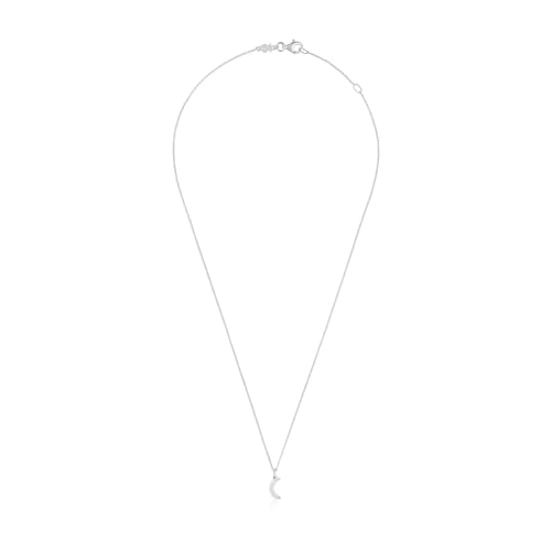 TOUS Kurze Halskette mit Mondmotiv aus Feinsilber, 45 cm lang, Kollektion mit Motiven von TOUS