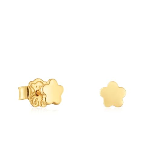TOUS Ohrringe mit Blumenmotiv mit 18-karätigem Gold auf Silber, Kollektion TOUS Motive von TOUS