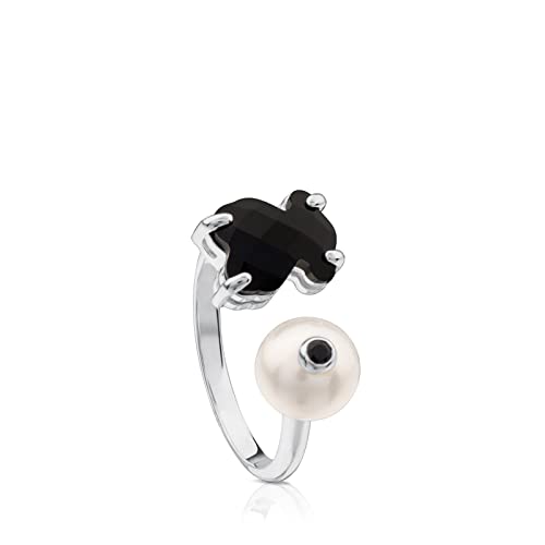 TOUS Ring Sterling-Silber 925 Onyx Schwarz Perle Größe 6 von TOUS