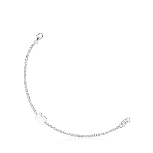 TOUS Damenarmband aus Sterlingsilber mit 10 mm Bär, 17,5 cm lang und Karabinerverschluss, Sweet Dolls Kollektion von TOUS