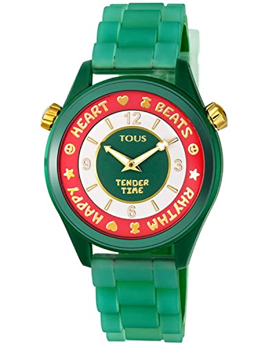 Tous Watches Tender time Damen Uhr analog Quarzwerk mit Silikon Armband 200350999 von TOUS