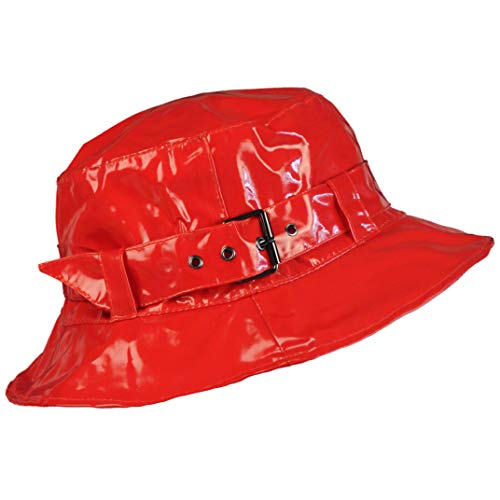 Toutacoo, Regenhut, Wasserdicht, Wachstuch-Optik (5-einfarbig Rot) von Toutacoo
