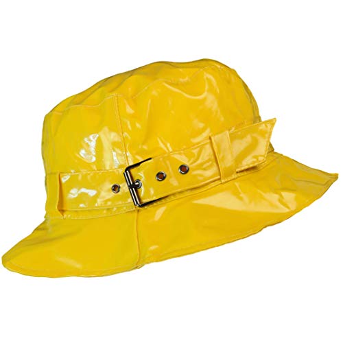 Toutacoo, Regenhut, Wasserdicht, Wachstuch-Optik (7-einfarbig Gelb) von Toutacoo