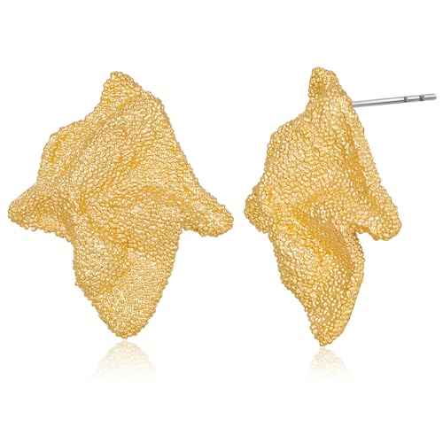TOVABA Goldene Ohrringe Damen – Ausgefallene Ohrringe Gold im Modernen Design, Hypoallergen, Unempfindlich, Geschenk für Besondere Anlässe und Täglichen Gebrauch – Feine Modeschmuck Ohrringe TOVABA Goldene Ohrringe Damen – Ausgefallene Ohrringe Gold im Modernen Design, Hypoallergen, Unempfindlich, Geschenk für Besondere Anlässe und Täglichen Gebrauch – Feine Modeschmuck Ohrringe von TOVABA