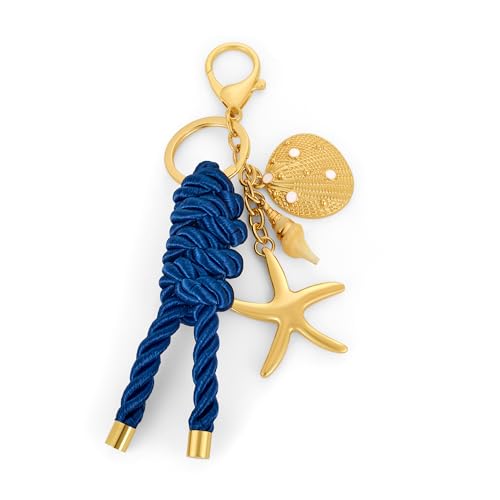 TOVABA Taschenanhänger Seestern Bag Charm Damen Handgefertigter Maritimer Bag Charm mit Seestern & Knoten, Nickelfrei & Farbtreu – Geschenk für Frauen & Mädchen von TOVABA