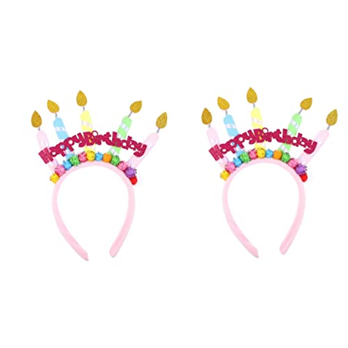 2st Geburtstag Stirnband Alles Zum Geburtstag-stirnbandkerzen Geburtstag Kopfbedeckung Make-up-stirnbänder Glitzerndes Geburtstagsstirnband Kostüm Stirnband Haarbänder Stoff TOVINANNA von TOVINANNA