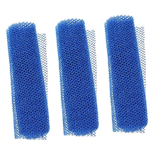 3St Afrikanische Netz-Badestangen Körperwäscher Peeling-Handtuch Unterlage Schwamm wellness zubehör skincare scincare Körperhautreiniger Haushaltsduschstreifen Nylon Blue TOVINANNA von TOVINANNA