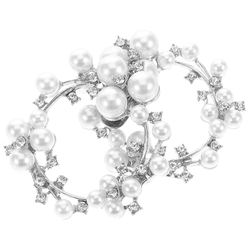 TOVINANNA 1 Paar Abnehmbare Strass Schuhclips für Damen Schuhdekoration mit Perlen und Glitzer für Hochzeit Party und Freizeit Hochzeits und Modeschmuck für High Heels und Schuhe von TOVINANNA