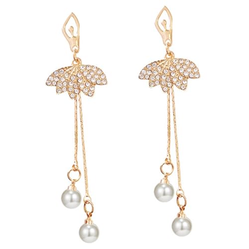 TOVINANNA 1 Paar Ballerina Ohrringe für Damen Perlen Quasten Ohrhänger mit Strass für Besondere Anlässe Geeignet für Festivals Hochzeiten und Alltag TOVINANNA 1 Paar Ballerina Ohrringe für Damen Perlen Quasten Ohrhänger mit Strass für Besondere Anlässe Geeignet für Festivals Hochzeiten und Alltag von TOVINANNA
