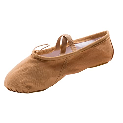 TOVINANNA 1 Paar Ballettschuhe für Damen Leichte Atmungsaktive Tanzschuhe mit Geteilter Sohle für Yoga Ballett Moderne Tänze Hellbraun TOVINANNA 1 Paar Ballettschuhe für Damen Leichte Atmungsaktive Tanzschuhe mit Geteilter Sohle für Yoga Ballett Moderne Tänze Hellbraun von TOVINANNA