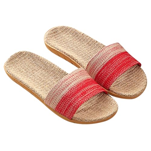 TOVINANNA 1 Paar Damen Hausschuhe Komfortable und Rutschfeste Indoor Slippers Atmungsaktivem Material für Zuhause Reisen und Freizeit Rot TOVINANNA 1 Paar Damen Hausschuhe Komfortable und Rutschfeste Indoor Slippers Atmungsaktivem Material für Zuhause Reisen und Freizeit Rot von TOVINANNA