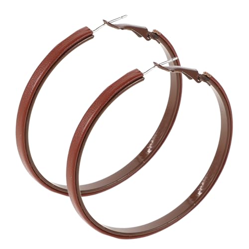 TOVINANNA 1 Paar Fake Leather Creolen für Damen Übertriebene Ohrringe Einzigartiges Design für Geburtstagsfeiern Hochzeiten Leicht Komfortabel Modischer Modeschmuck von TOVINANNA