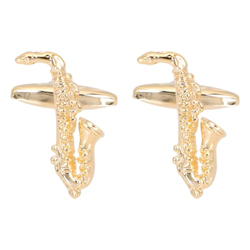 TOVINANNA 1 Paar Saxophon Manschettenknöpfe für Herren Goldene Cufflinks im Musikinstrument Design Kostümaccessoires für Formelle Anlässe und Besondere Veranstaltungen TOVINANNA 1 Paar Saxophon Manschettenknöpfe für Herren Goldene Cufflinks im Musikinstrument Design Kostümaccessoires für Formelle Anlässe und Besondere Veranstaltungen von TOVINANNA