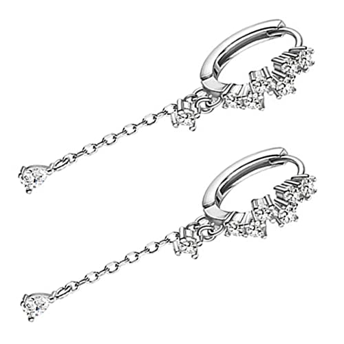 TOVINANNA 925 Silber Damen Ohrringe Schmuck Tropfen Quasten Ohrhänger Für Partys Und Hochzeiten Stilvolle Lange Kettenohrringe TOVINANNA 925 Silber Damen Ohrringe Schmuck Tropfen Quasten Ohrhänger Für Partys Und Hochzeiten Stilvolle Lange Kettenohrringe von TOVINANNA
