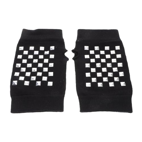 TOVINANNA 1 Paar Studentenhandschuhe Handschuhe Schwarze Handschuhe Fingerlos Handwärmerhandschuhe Fingerlose Strickhandschuhe Warme Gestrickte Halbfinger-fäustlinge Gekämmte Baumwolle von TOVINANNA