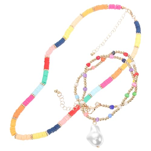 TOVINANNA 1 Satz Beaded Halskette für Damen Adjustable Double Layer Kette Bunten Perlen für Boho Stil und Verschiedene Anlässe als für Frauen und Mädchen TOVINANNA 1 Satz Beaded Halskette für Damen Adjustable Double Layer Kette Bunten Perlen für Boho Stil und Verschiedene Anlässe als für Frauen und Mädchen von TOVINANNA