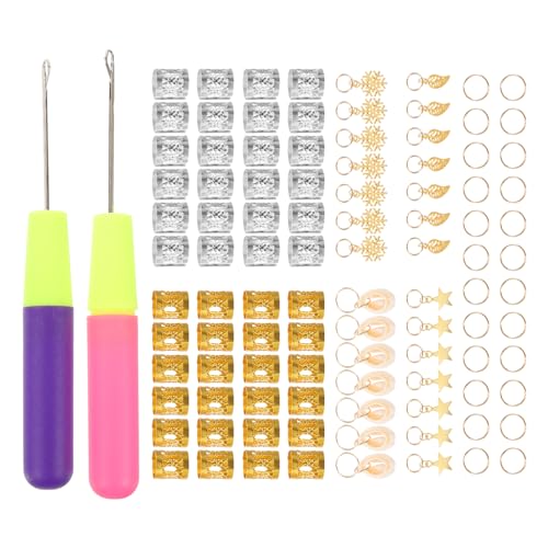 TOVINANNA 1 Satz Dreadlock Haarschmuck Set mit Häkelnadel Teiliges Zubehör für Zöpfe und Dreadlocks Flexible und Anpassbare Haarringe für Einzigartigen Look und Stilvolle Frisuren TOVINANNA 1 Satz Dreadlock Haarschmuck Set mit Häkelnadel Teiliges Zubehör für Zöpfe und Dreadlocks Flexible und Anpassbare Haarringe für Einzigartigen Look und Stilvolle Frisuren von TOVINANNA