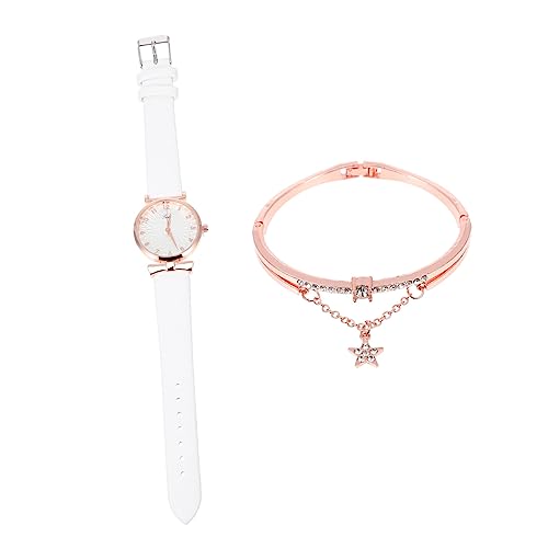 TOVINANNA 1 Satz Elegant Damen Armbanduhr Set mit Quarzbewegung Handgelenkarmband Stilvolles Design für Besondere Anlässe Geschenkidee für Frauen Modischem Bangle von TOVINANNA