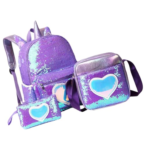 TOVINANNA 1 Satz Teiliges Set Schöner Rucksäcke Pailletten Kreative Schultaschen für Mädchen Ergonomisches Design Große Kapazität für Schule und Freizeit Farbton von TOVINANNA