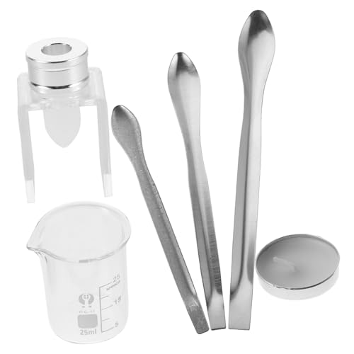 TOVINANNA 1 Set DIY Lippenstift Herstellungsset Mit Silikonform Lippenstift Reparaturwerkzeug Mit Messbechern Kerze Und Löffel Schaufel Für Lippenstiftzubehör von TOVINANNA