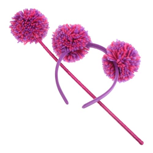 TOVINANNA 1 Set Pom Pom Stirnband Mit Feenstab Head Bopper Lustiges Stirnband Feenstab Geburtstag Halloween Party Kopfbedeckung Für Frauen Erwachsene Zubehör von TOVINANNA