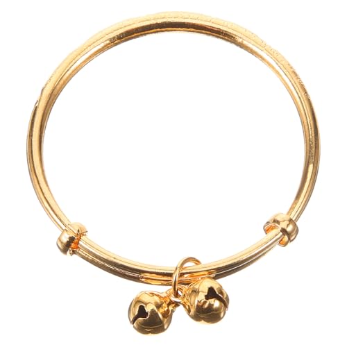 TOVINANNA Zartes Goldimitat Armband für Kinder 50mm Innendurchmesser mit Glocke für Mädchen Modisches Babyarmband TOVINANNA Zartes Goldimitat Armband für Kinder 50mm Innendurchmesser mit Glocke für Mädchen Modisches Babyarmband von TOVINANNA