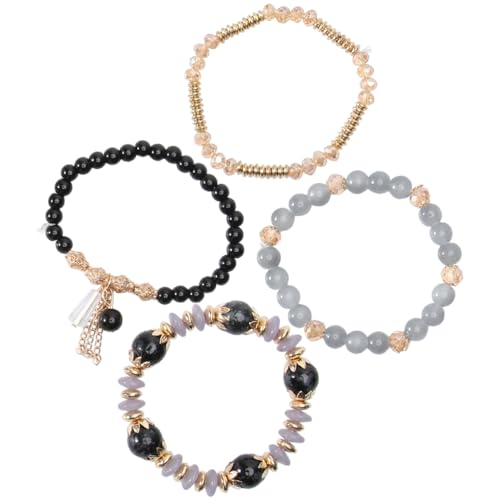 TOVINANNA 1 Stück Elegant Schwarzes Multilayer Armband mit Handgemachten Kristallen Perfektes Schmuckstück für Frauen für zu Anlässen Wie Geburtstag Hochzeit und Weihnachten von TOVINANNA