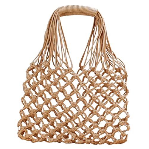 TOVINANNA 1 Stück Handgefertigte Strandtasche Geflochtenem Material Stilvolle Sommer Handtasche Einzigartige Umhängetasche Khaki für Alltag und Freizeit Vielseitige Tragetasche für Strand TOVINANNA 1 Stück Handgefertigte Strandtasche Geflochtenem Material Stilvolle Sommer Handtasche Einzigartige Umhängetasche Khaki für Alltag und Freizeit Vielseitige Tragetasche für Strand von TOVINANNA