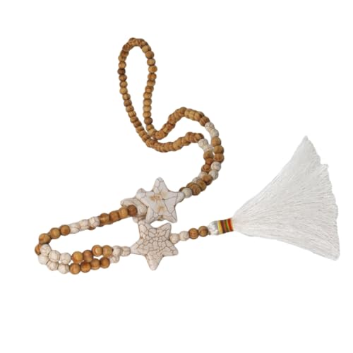 TOVINANNA 1 Stück Holzperlen Fünfzackiger Sternanhänger Halskette für Damen Eleganter Boho Schmuck Handgefertigtes Herbst Winter Accessoire Perfektes Geburtstagsgeschenk für Freunde und TOVINANNA 1 Stück Holzperlen Fünfzackiger Sternanhänger Halskette für Damen Eleganter Boho Schmuck Handgefertigtes Herbst Winter Accessoire Perfektes Geburtstagsgeschenk für Freunde und von TOVINANNA