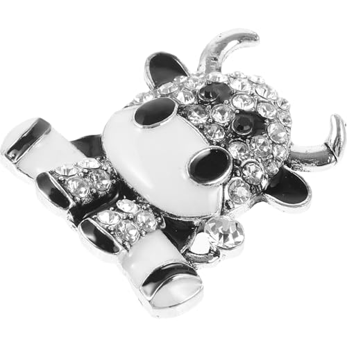 TOVINANNA Kuhförmige Cartoon-brosche Aus Legierung Mit Strass-intarsien Schick Und Langlebig Für Frauen Und Mädchen Für Pullover Kleider Und Accessoires von TOVINANNA