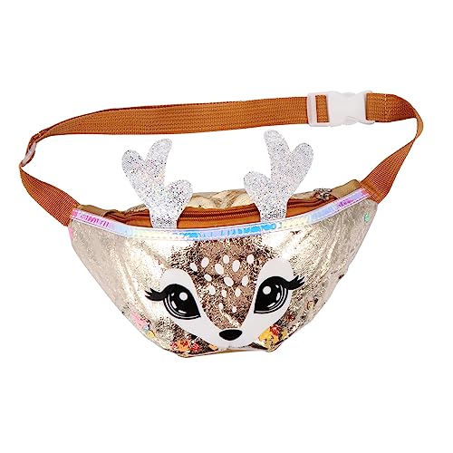 TOVINANNA 1 Stück Niedliche Umhängetasche für Mädchen Fawn Form Bauchtasche Praktischer Wechselgeldbeutel für Strand Party und Shopping von TOVINANNA