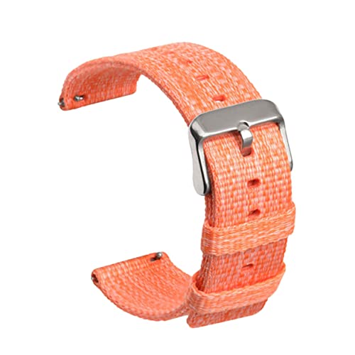 TOVINANNA 1 Stück Orange Canvas Watch Strap Ersetzbares Armband für Galaxy Watch Modisches Uhrenband mit Ergonomischer Form für Hohen Tragekomfort Robuste und Langlebige Materialien für von TOVINANNA