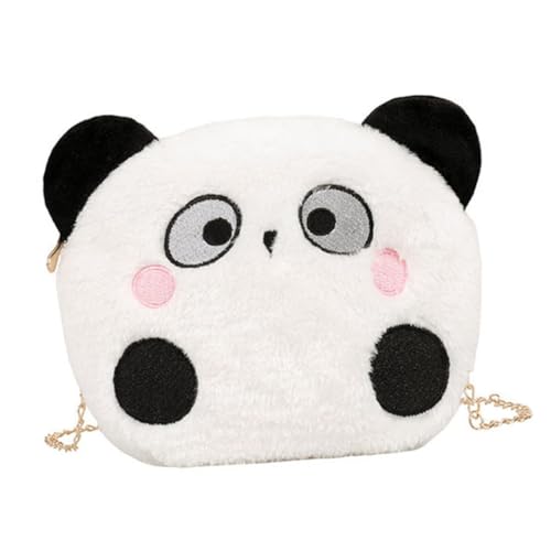 TOVINANNA Modische Plüsch Umhängetasche Für Frauen Süße Panda Crossbody Tasche Mittlere Aufbewahrung Vielseitig Tragbar Für Schule Und Freizeit von TOVINANNA