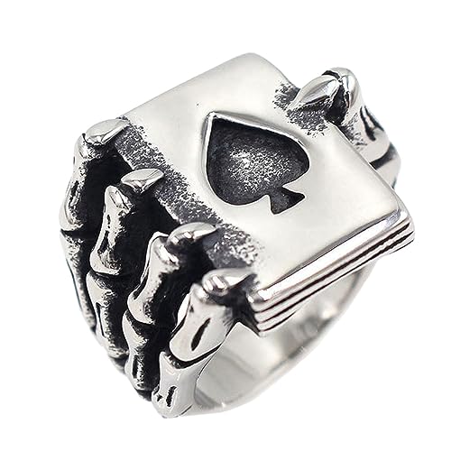 TOVINANNA 1 Stück Punk Ghost Claw für Verstellbarer Titanstahl Fingerring Einzigartiges Design für Festivals Partys und Tägliches Tragen Hautfreundlicher Schmuck für Herren von TOVINANNA