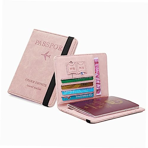 TOVINANNA 1 Stück RFID Passport Wallet für Damen Multifunktionale PU Geldbörse Handlich für Reisen für Pässe Ausweise Dokumente von TOVINANNA