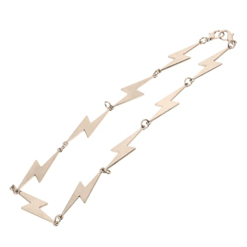 TOVINANNA 1 Stück Schlanke Halskette Metall mit Blitzdesign Universelles Schmuckstück für Damen und Herren für Partys und Besondere Anlässe Langlebig und von TOVINANNA