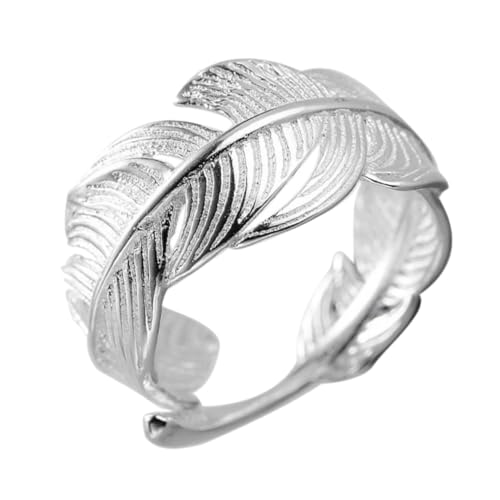 TOVINANNA 1 Stück Silber Frauen Ring mit Verstellbarem Öffnungsdesign Eleganter Schmuck mit Einzigartiger Textur für Stilvolle Outfits und Besondere Anlässe von TOVINANNA