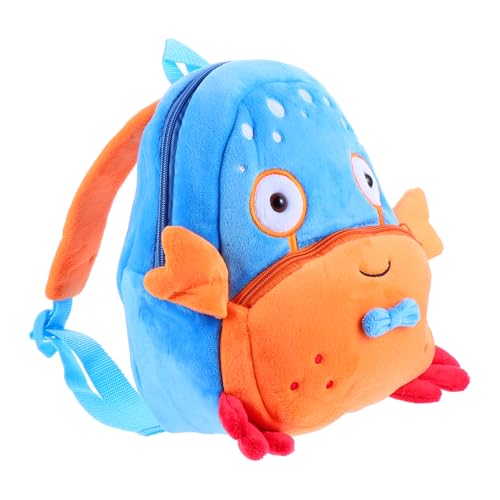 TOVINANNA Plüsch Rucksack Für Junge Mädchen Kindergarten Mit Cartoon-Tiermuster Und Bequemer Stoff Großes Futter Und Praktische Aufbewahrung von TOVINANNA